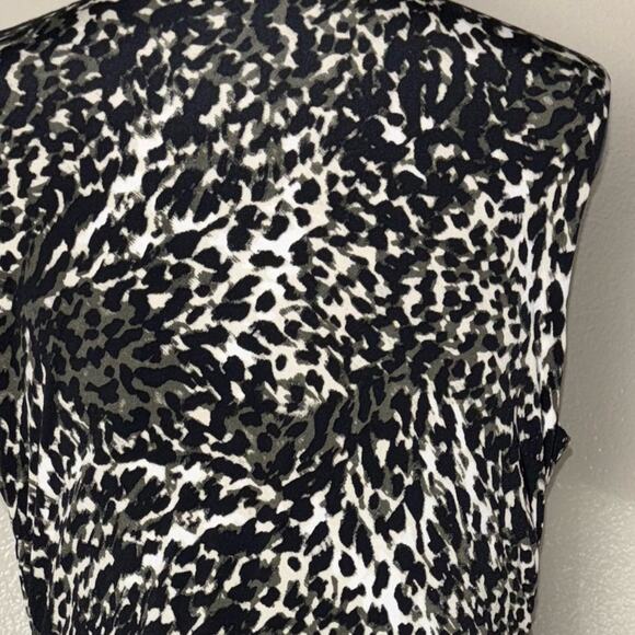 Alfani Isola Ricca Sleeveless Dress Cheetah Swirl Print black,gray,white Medium - Picture 5 of 15